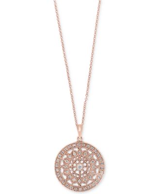 EFFY&reg; Diamond Disc Pendant Necklace (1/4 ct. t.w.) in 14k White, Rose, or Yellow Gold 