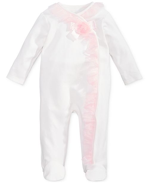 First Impressions Baby Girls Footed Tulle Coverall Created For