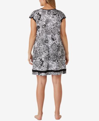 Plus Size Yours to Love Short Sleeves Nightgown