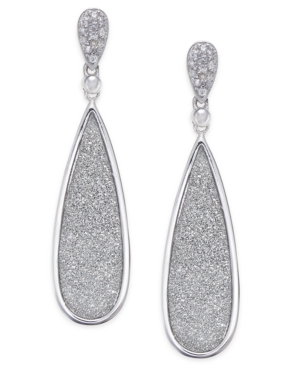 image of Diamond Glitter Drop Earrings (1/5 ct. t.w.) in Sterling Silver