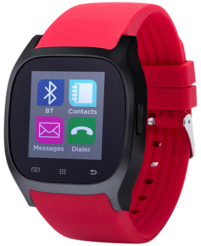iTouch Unisex Red Rubber Strap Smart Watch 46x45mm ITC3360BK590-085