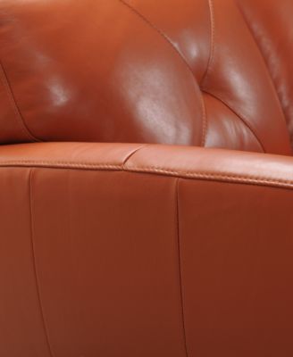 Myia 62&amp;quot; Leather Loveseat, Created for Macy&#39;s