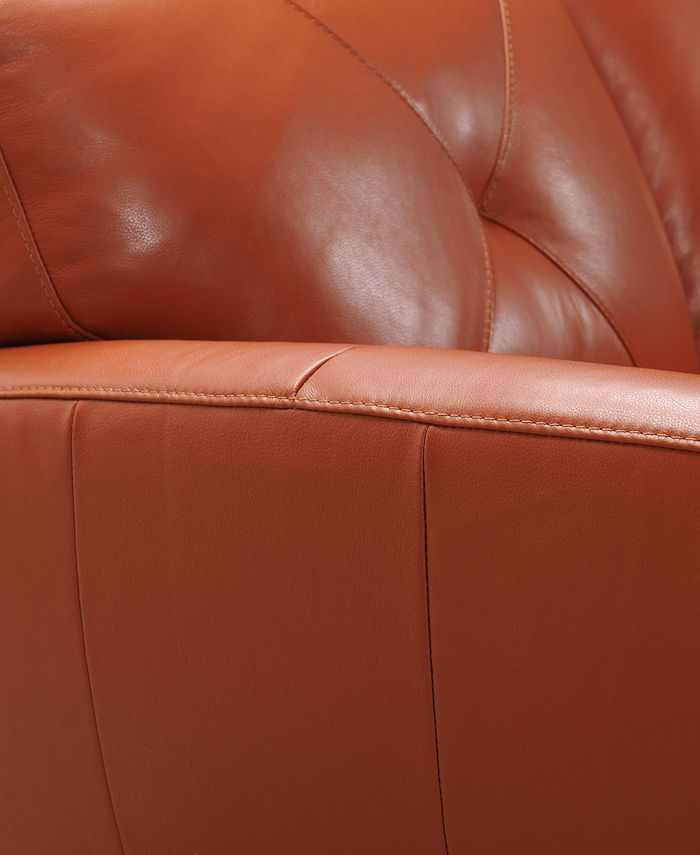 Furniture Myia 62" Leather Loveseat, Created for Macy's Macy's