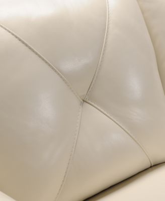 Myia 82" Tufted Back Leather Sofa