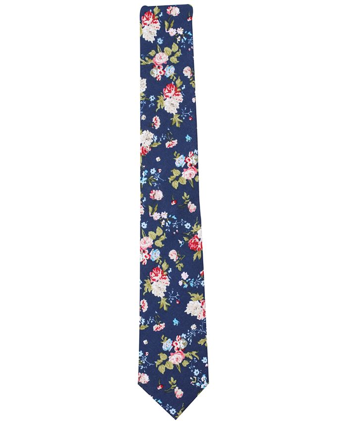 Bar III Men's Island Floral Skinny Tie, Created for Macy's - Macy's