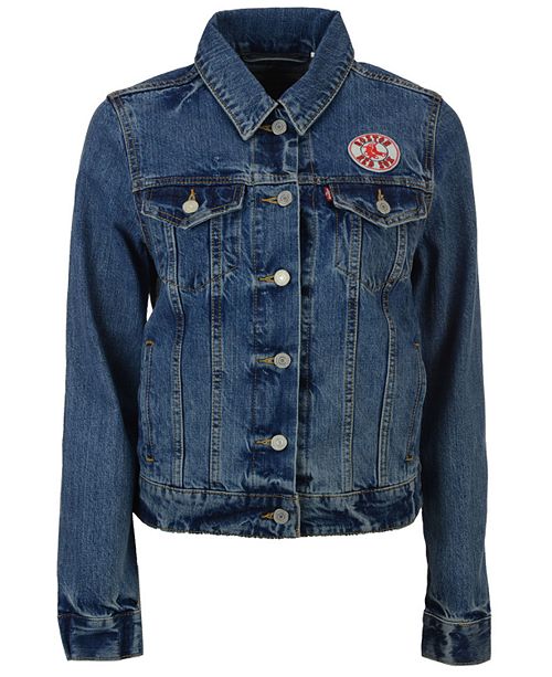 Levi S Women S Boston Red Sox Denim Trucker Jacket Reviews