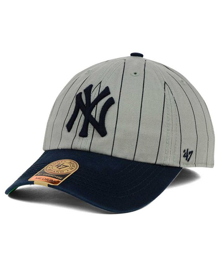 47 Brand New York Yankees Dark Gray Pink CLEAN UP Cap - Macy's