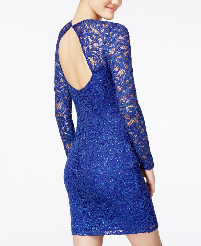 Jump Juniors' Glitter Lace Bodycon Dress Macy's