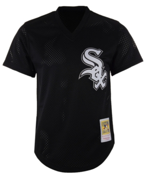 Mitchell & Ness Men's Bo Jackson Chicago White Sox Authentic Mesh Batting Practice V-Neck Jersey
