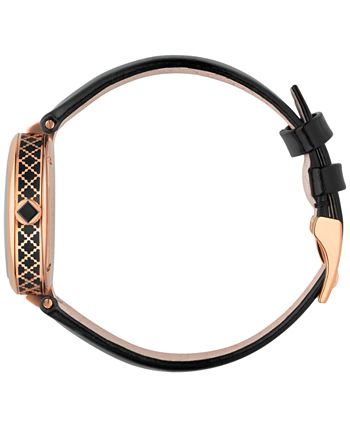 Gucci - Women's Swiss Diamantissima Black Leather Strap Watch 32mm YA141401