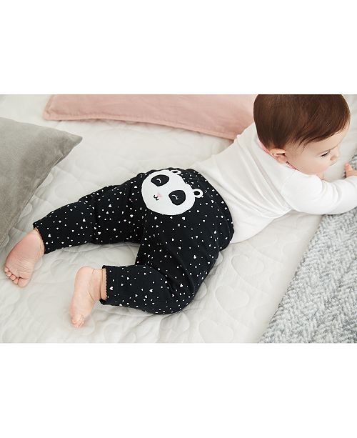 Carter's 3Pc. Cotton Panda Bodysuits & Pants Set, Baby Girls Sets