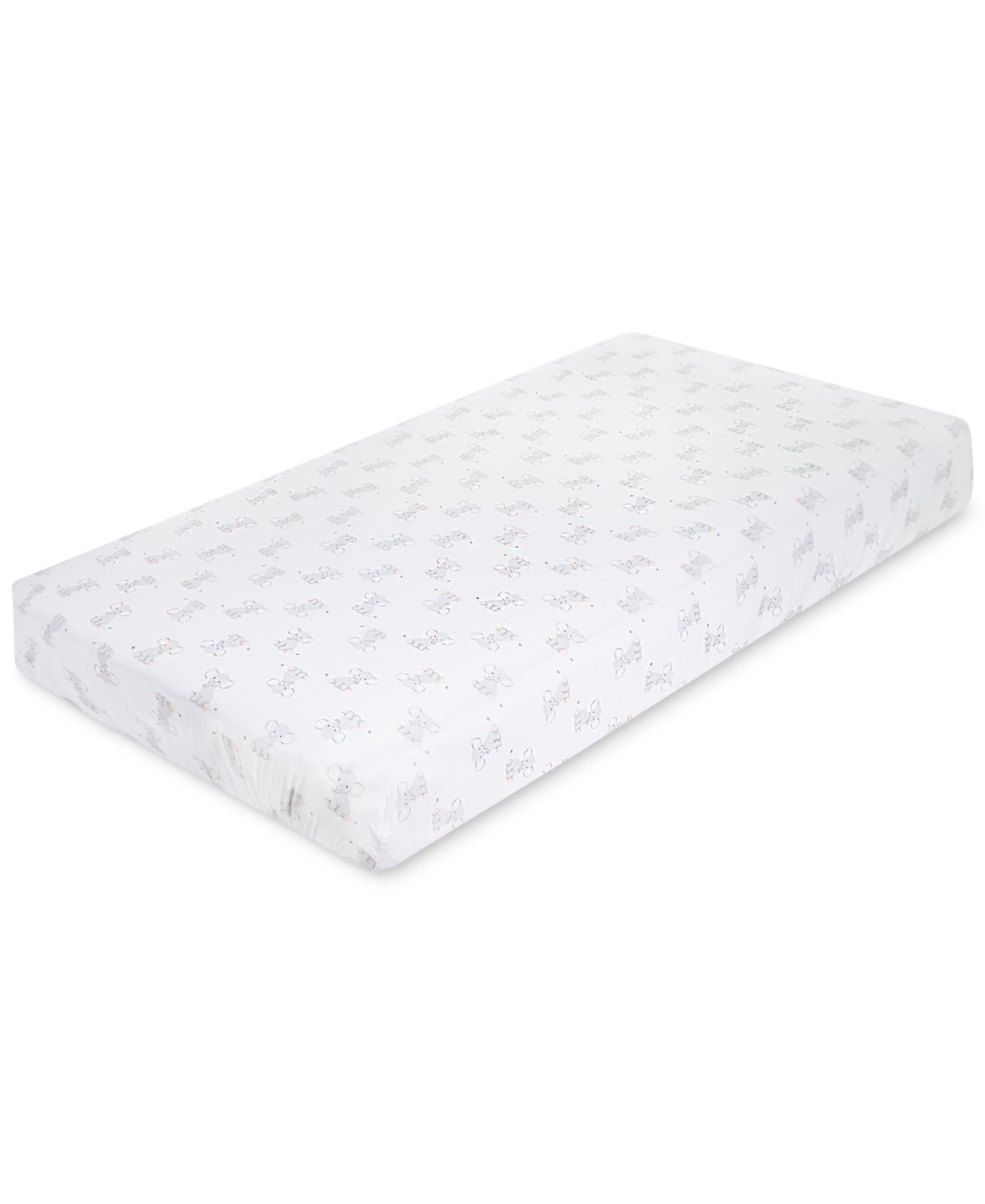 Baby Boys or Baby Girls Elephant-Print Crib Sheet
