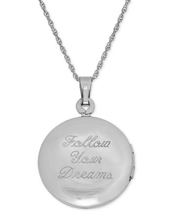 Macy's - Compass Locket Necklace in Sterling Silver