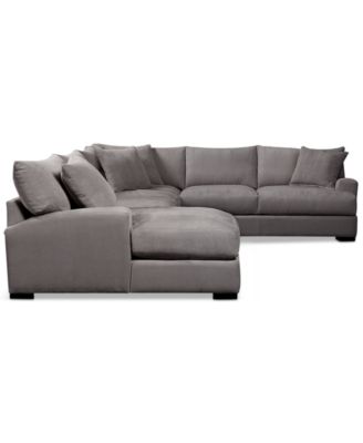 CLOSEOUT! Rhyder 4-Pc. 112" Fabric Sectional Sofa with Chaise, Created for Macy's