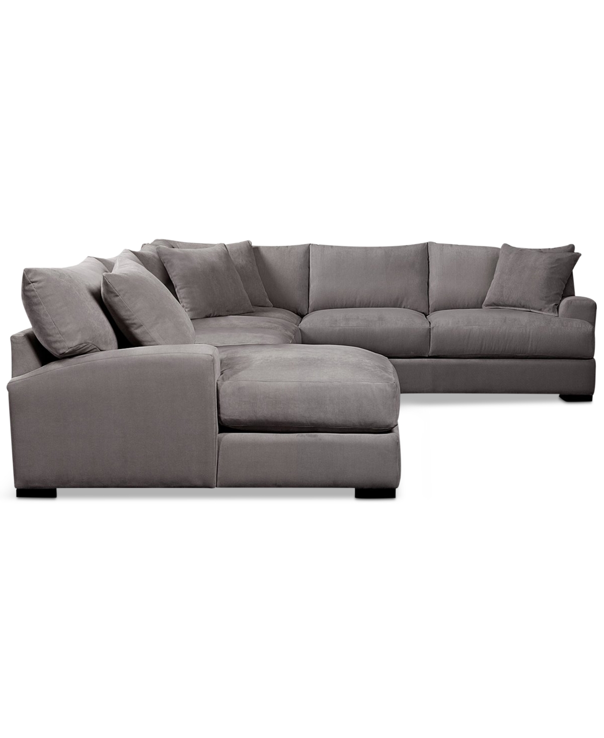 Closeout! Rhyder 4-Pc. 112" Fabric Sectional Sofa with Chaise, Created for Macy's