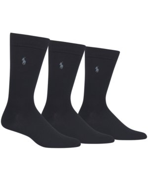 Polo Ralph Lauren Men's 3 Pack Super-Soft Dress Socks