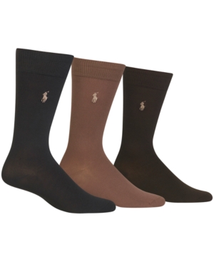 Polo Ralph Lauren Men's 3 Pack Super-Soft Dress Socks