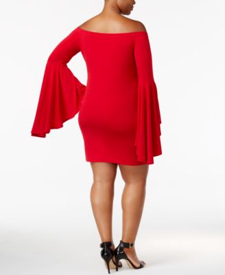 Soprano Trendy Plus Size Bell-Sleeve Dress
