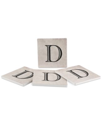 Vintage Monogram 4-Pc. Coaster Set