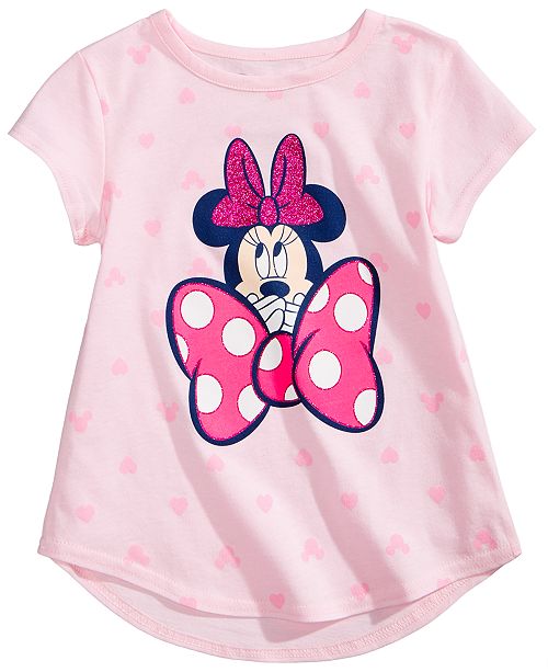 Disney Minnie Mouse Print Cotton T Shirt Toddler Girls Reviews Shirts Tops Kids Macy S