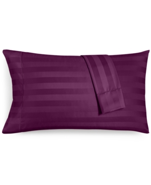 CHARTER CLUB DAMASK 1.5" STRIPE 550 THREAD COUNT 100% COTTON PILLOWCASE PAIR, STANDARD, CREATED FOR MACY'S BEDDIN