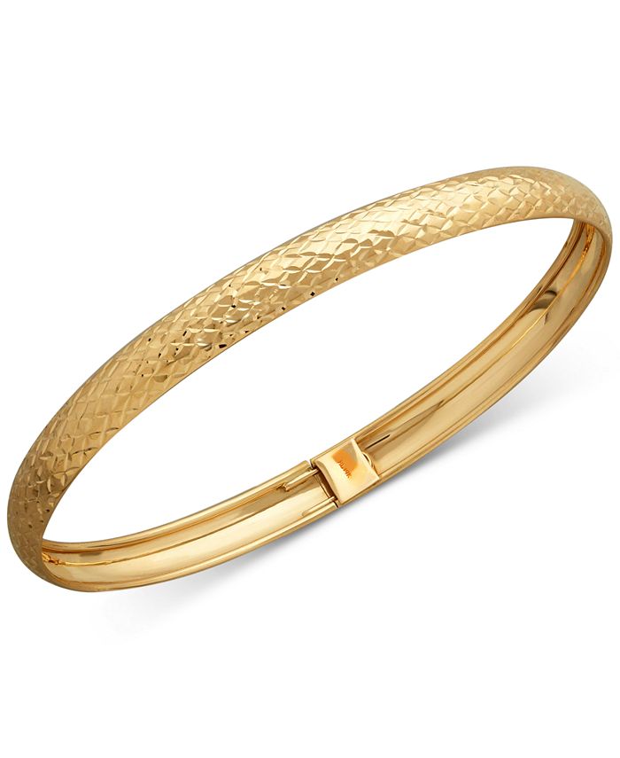 Macy's Textured Bangle Bracelet in 14k Gold Macy's