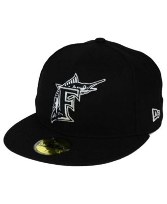 black and white marlins hat