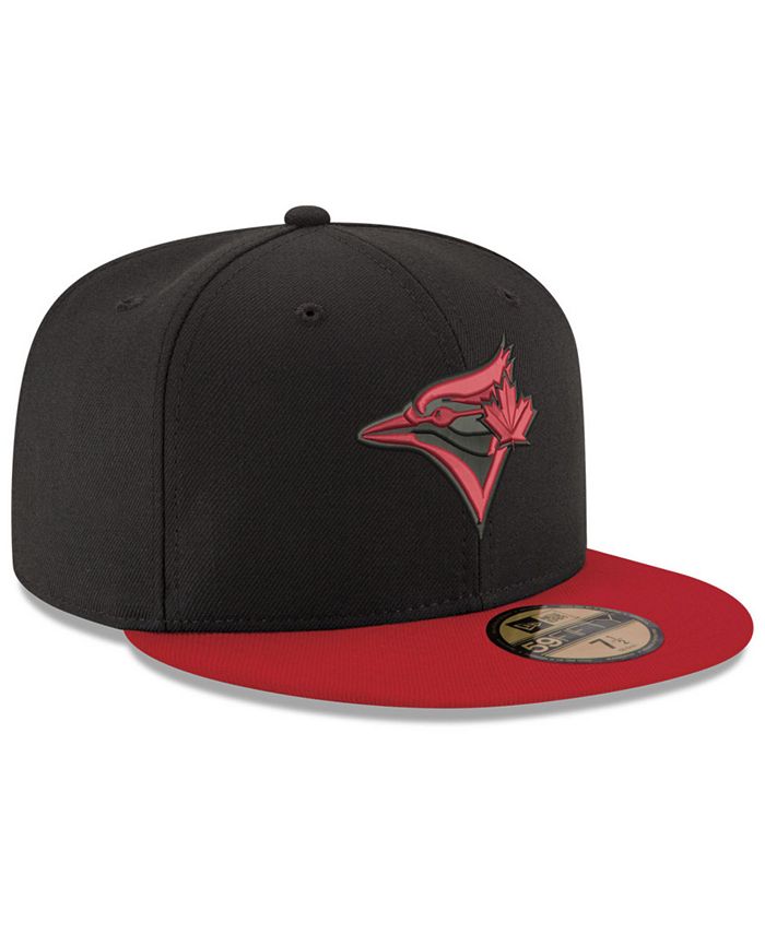 New Era Toronto Blue Jays Black & Red 59FIFTY Fitted Cap - Macy's