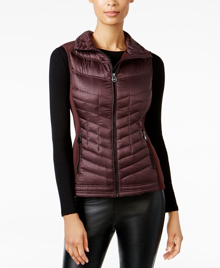 Michael Kors FauxFurTrim Down Vest Macy's