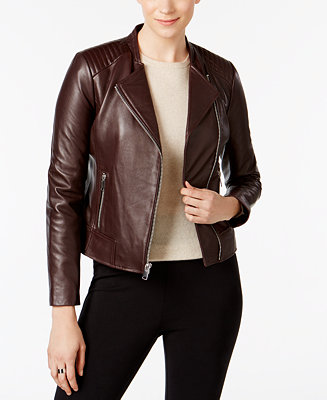 Marc New York Selena Leather Moto Jacket & Reviews - Coats - Women - Macy&#39;s