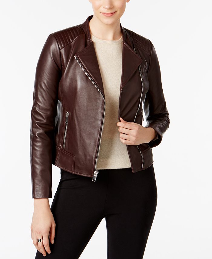 Marc New York Selena Leather Moto Jacket - Macy's