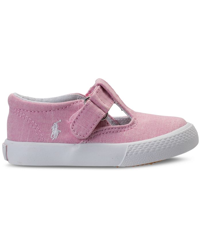 Polo Ralph Lauren Toddler Girls' Tabby T-Strap Casual Sneakers from ...