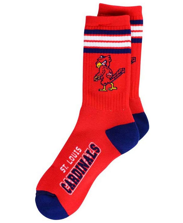 For Bare Feet St. Louis Cardinals Retro 4 Stripe Deuce Crew Socks - Macy's