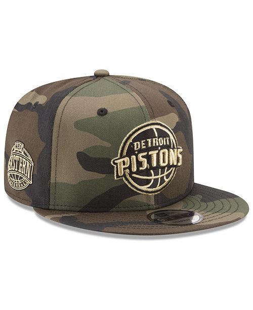 New Era Detroit Pistons Metallic Woodland 9FIFTY Snapback Cap & Reviews