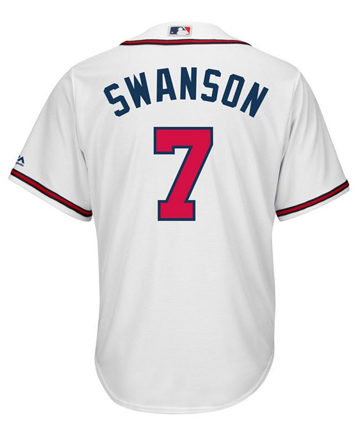 dansby swanson braves red jersey