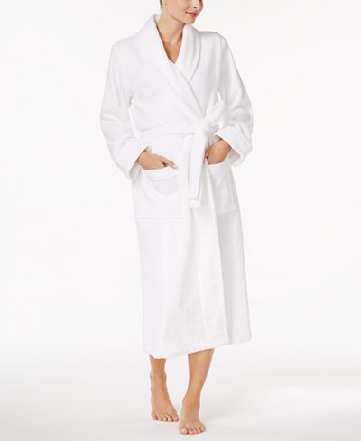 Charter Club Luxe Cotton Terry Long Wrap Robe, Created for Macy's ...