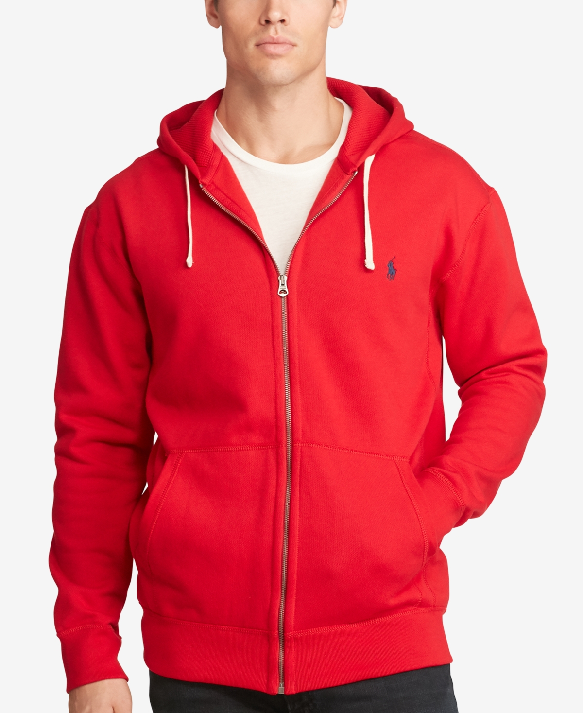 Shop Polo Ralph Lauren Men's Big & Tall Full-zip Classic Fleece Hoodie In Rl  Red