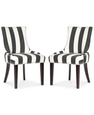Safavieh - Lester Awning Stripes Dining Chair (Set Of 2), Quick Ship
