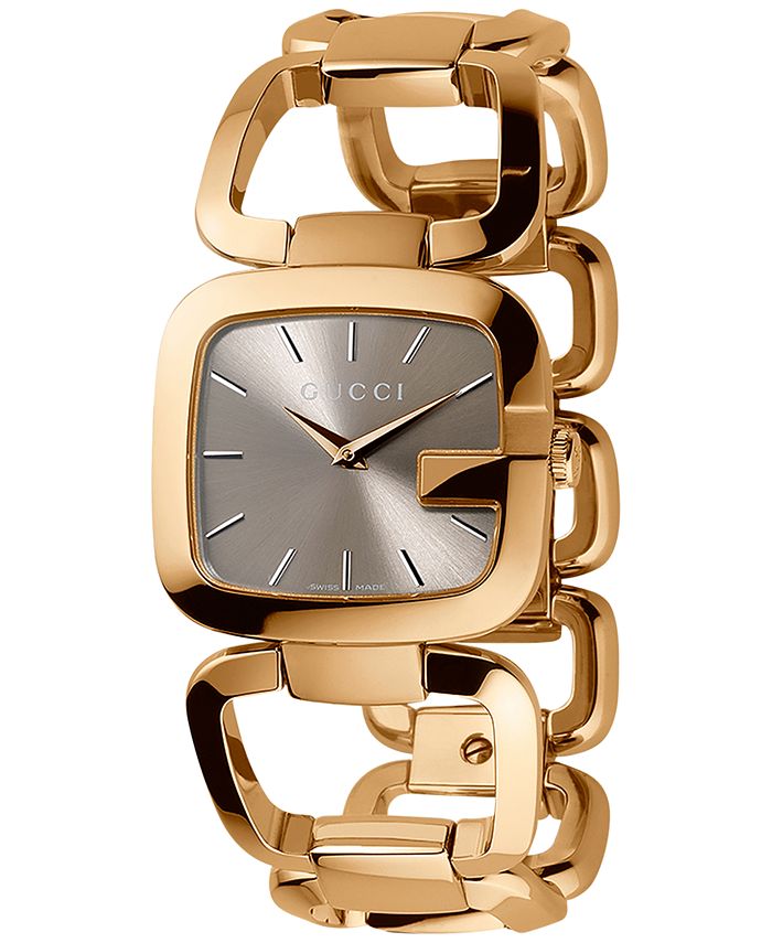 Induceren Beeldhouwer segment Gucci Women's Swiss G-Gucci Gold-Tone PVD Stainless Steel Bracelet Watch  32x30mm YA125408 & Reviews - All Fine Jewelry - Jewelry & Watches - Macy's