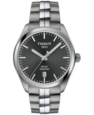 Tissot - Men's Swiss PR100 Titanium Bracelet Watch 39mm