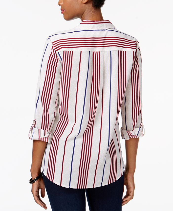 Charter Club Petite Striped Shirt, Created for Macy's - Macy's