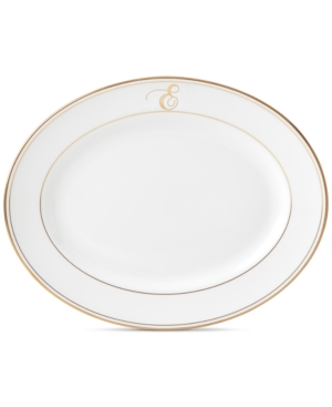 Lenox Federal Gold Monogram Oval Platter Script Letters