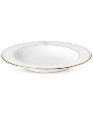Lenox - Federal Gold Monogram Block Pasta/Rim Soup Bowl