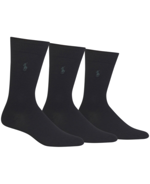 Polo Ralph Lauren Men's 3 Pack Super-Soft Dress Socks