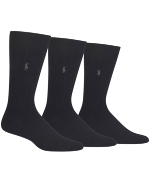 Polo Ralph Lauren 3 Pack Cotton Rib Casual Men's Socks