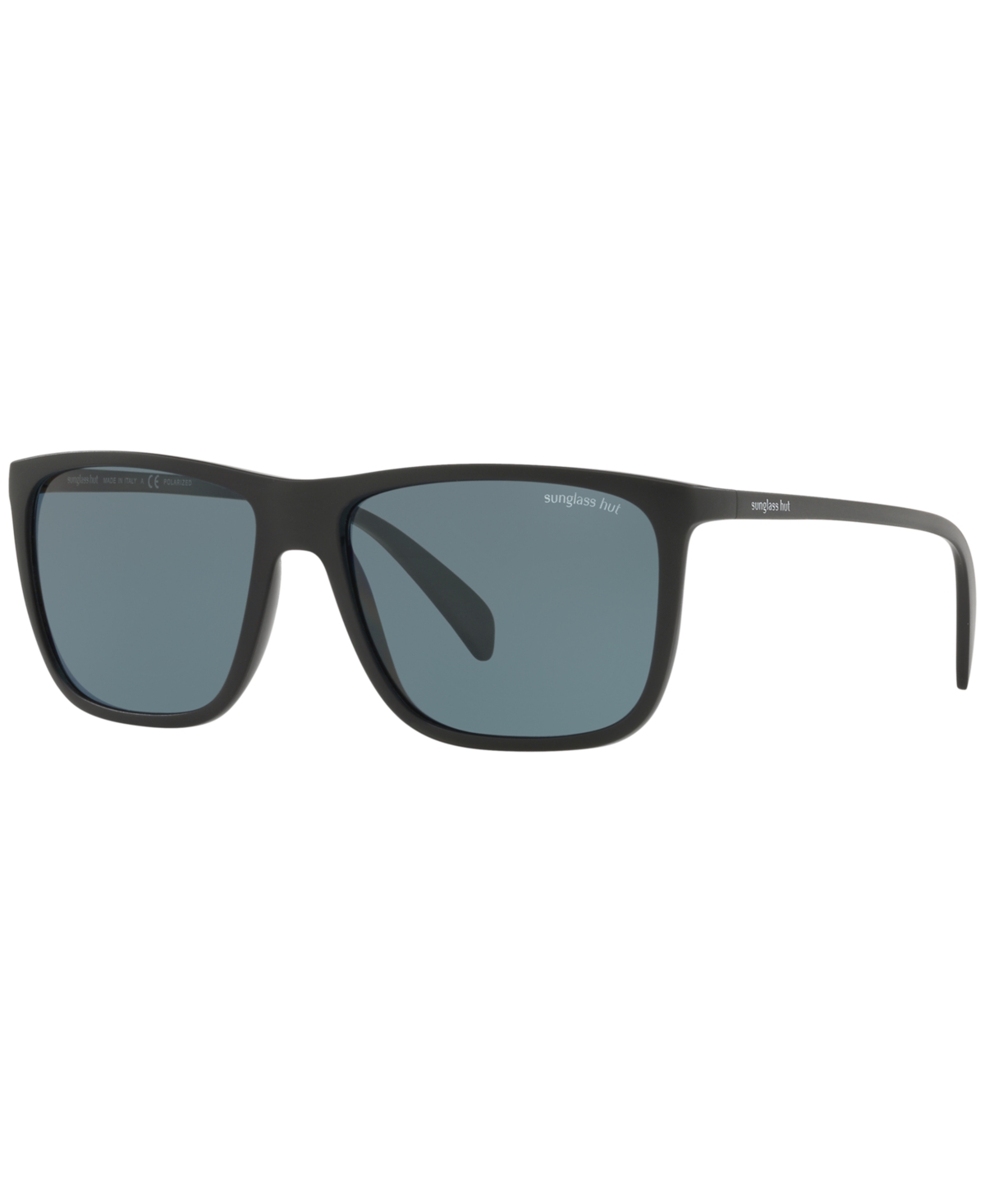 Sunglass Hut Collection Polarized Sunglasses , Hu2004 57 In Black,black Polarized