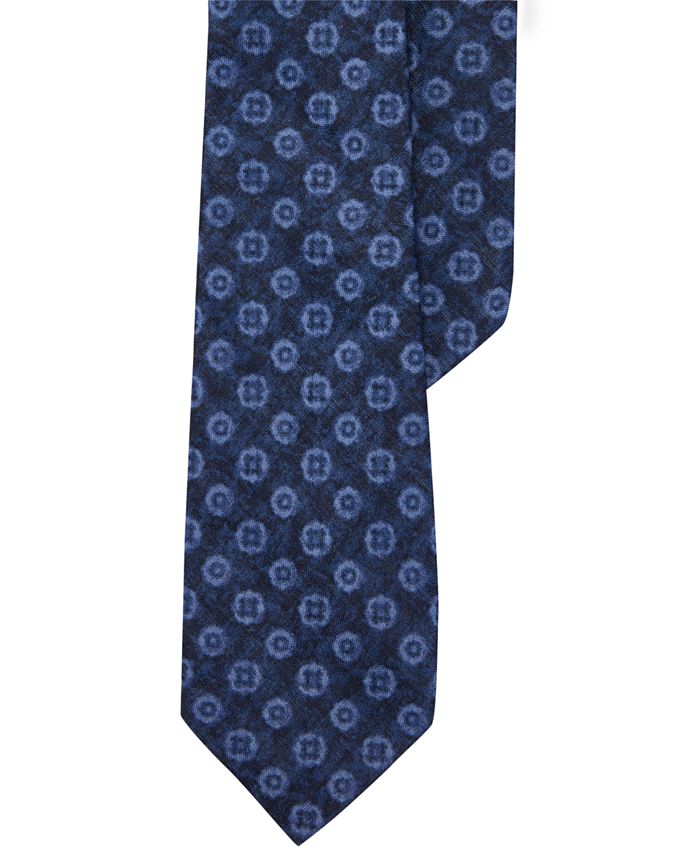 Lauren Ralph Lauren Men's Indigo Neat Print Tie Macy's