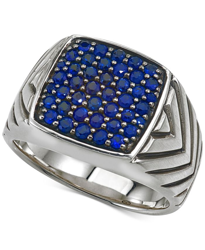 Esquire Men s Jewelry Sapphire Cluster Ring 1 3 8 ct. t.w. in