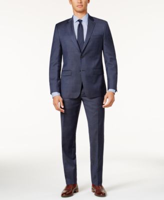 navy tic suit