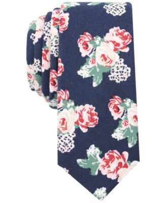 Bar III Men's Floral Skinny Tie, Created for Macy's - Macy's